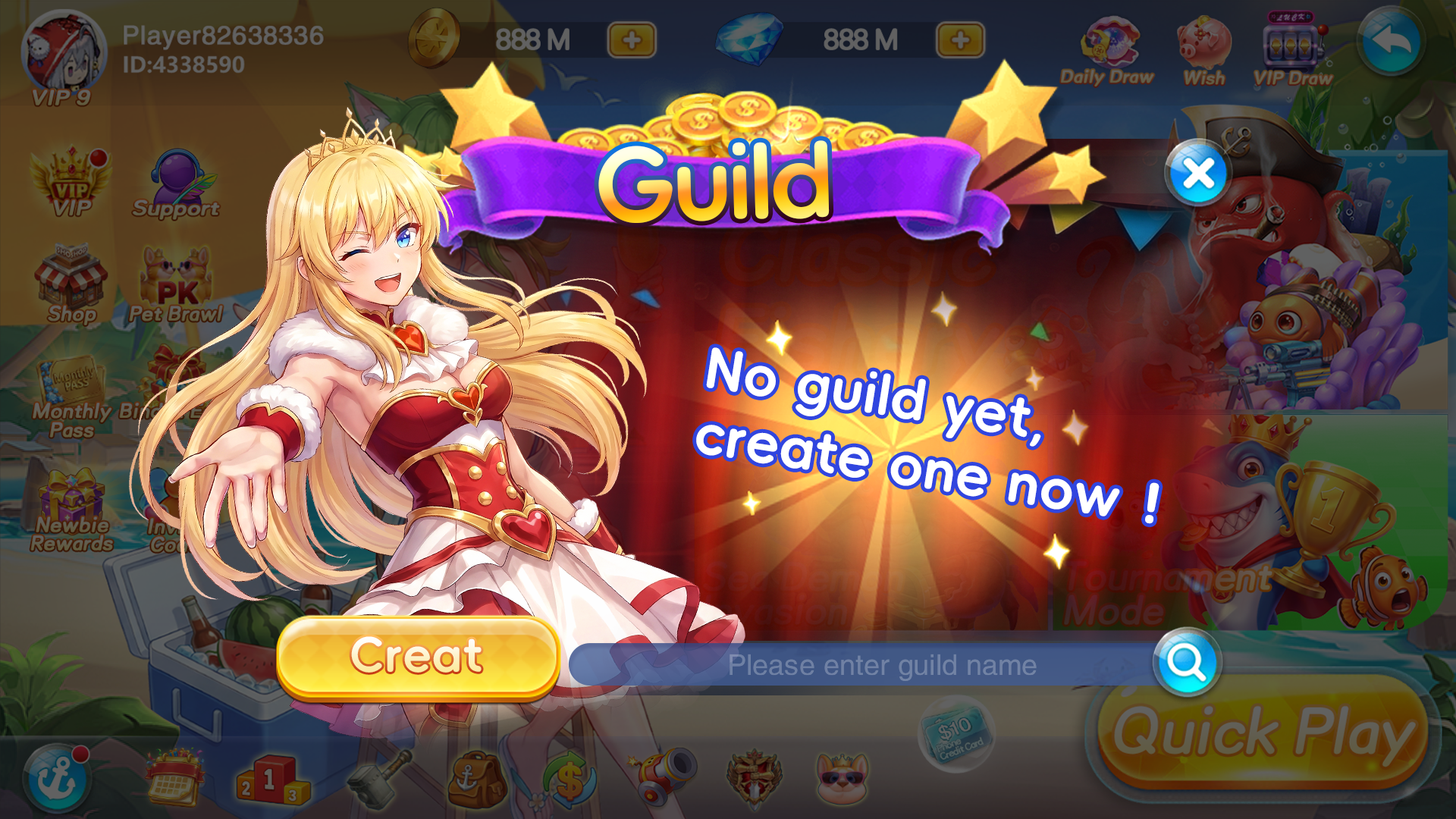 Guild system gameplay screenshot